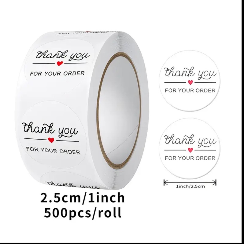 50 Thank You Cards & 500 Thank You Stickers - Picture 2 of 7